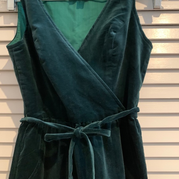 Vintage green velvet long dress - Picture 2 of 13